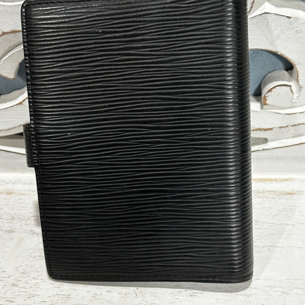 Louis Vuitton Epi Leather Agenda Wallet Organizer Black Snap Vintage Authentic - Picture 3 of 8